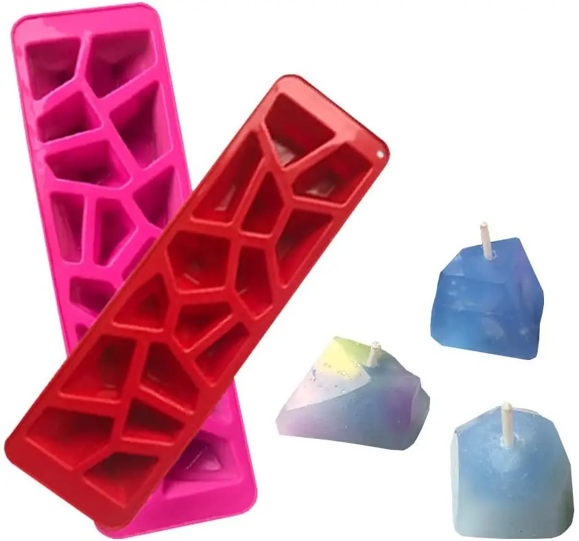 

Silicone Candle Molds Gem Stone Resin Epoxy Crystal Mold for Jewelry, DIY Soap & Candle Making, Cabochon Gemstone Crafting, Customized color