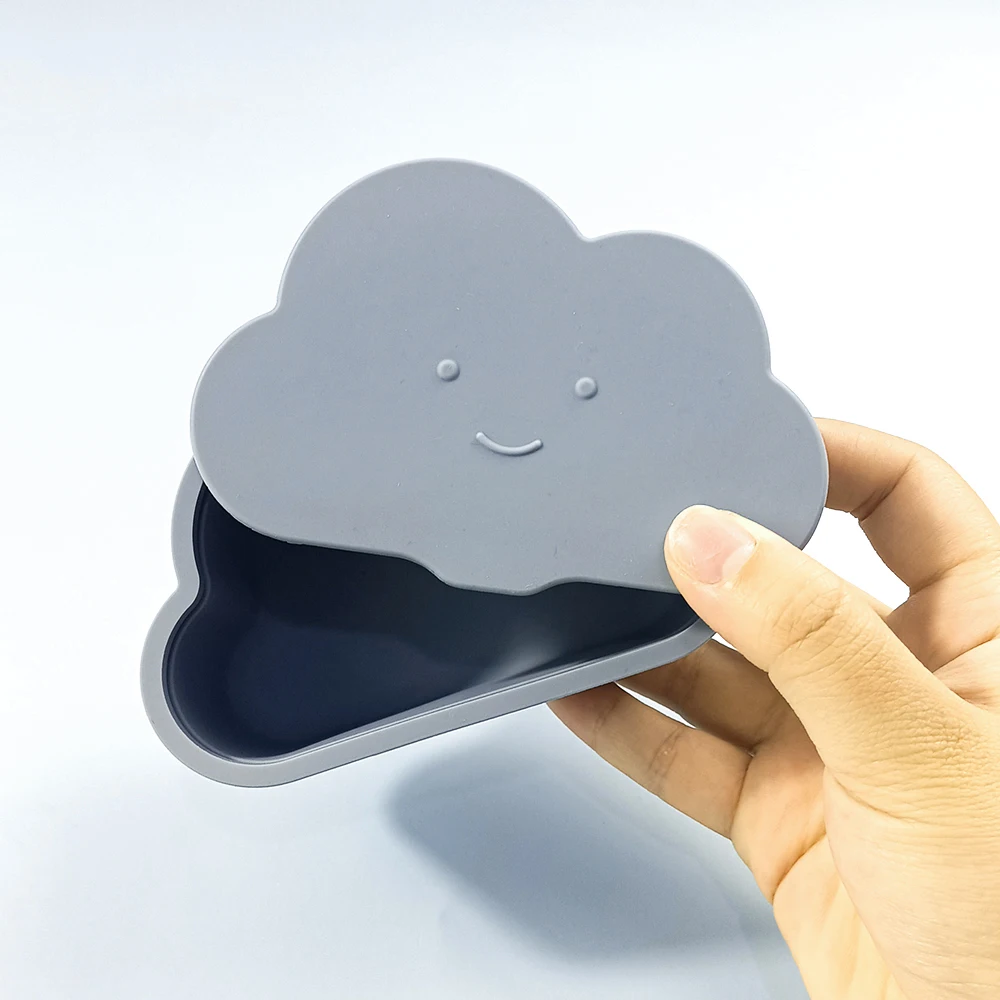 

Silicone Snack Box Container Cup Toddler With Lid Flower Children Infant Complementary Food Box Bowl Feeding Spoon Set For Baby