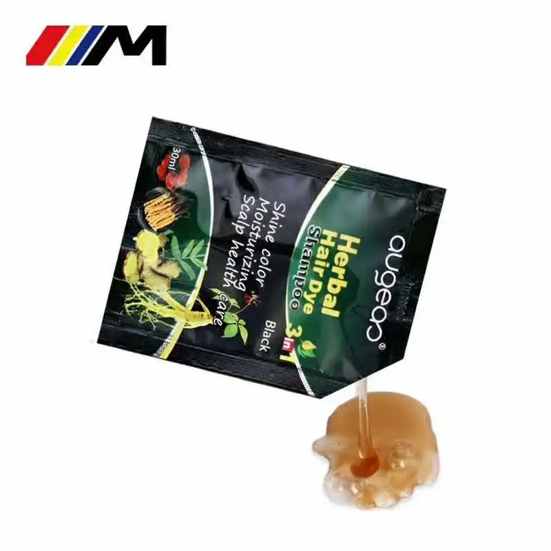 

In stock 30ML oem no ppd magic a wash argan oil vip ginger brown fast black dye hair color shampoo sachet