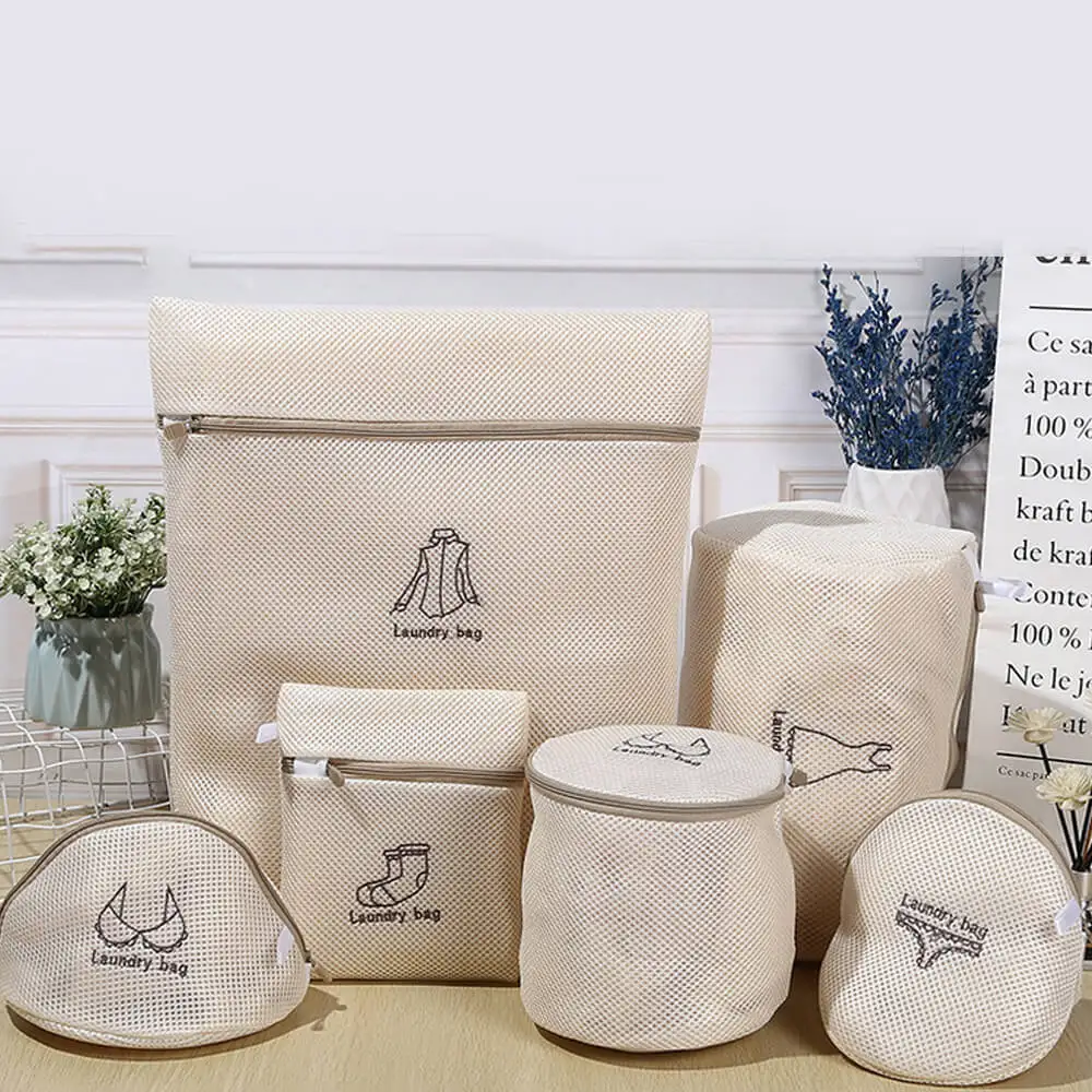 

1 Set/6PCS Washing Home Use Underwear Bra Wash Bag Thickening Fine Mesh Laundry Bag Machine Wash Special Mesh Bag