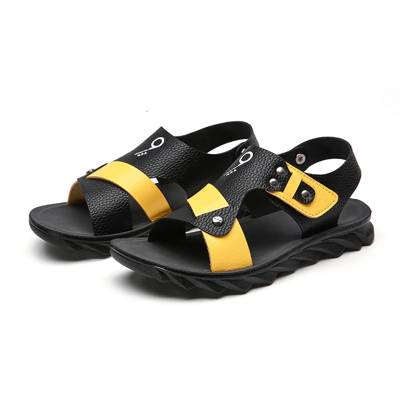 

New boys' fashionable color contrast casual sports sandals, printed beach shoes,, Requirement