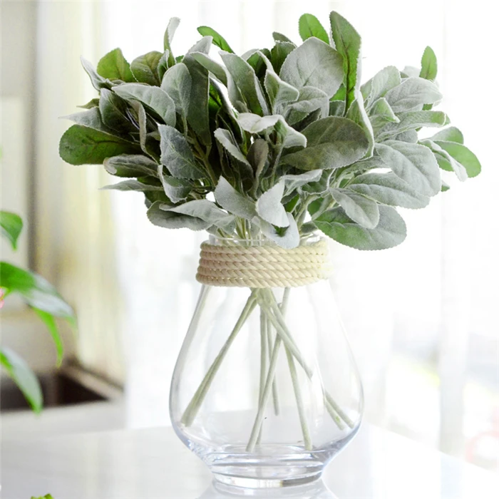 

QSLHHP-1025 Artificial Home Decoration Green Plants Rabbit Ear Leaves