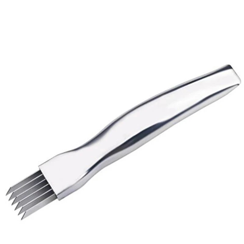 

Kitchen Accessories Cooking Tools Green Onion Cutter Knife Garlic Vegetable Shredder Slicer, Stainless steel color