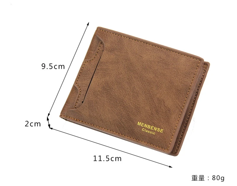 

MenBense Brand Fashion Men Wallet Fold Short Coin Pocket Purse PU Leather Wallet Bag Business Male Money Clip Card Holder Clutch, 4 colors