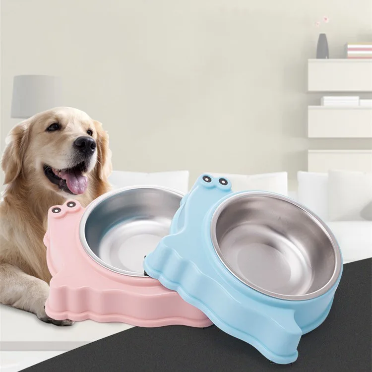 

Wholesale Cute Snail Shape Dog Feeder Bowl with Eco-Friendly PP Material No Harmful for Pets Drinking Water Durable Non-slipped, Pink, blue