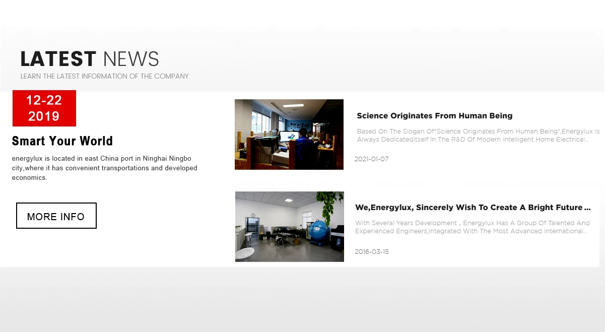 Ningbo Energylux Optoelectronics Technology Co., Ltd. Sensor fit for lamps, Wall hidden sensors