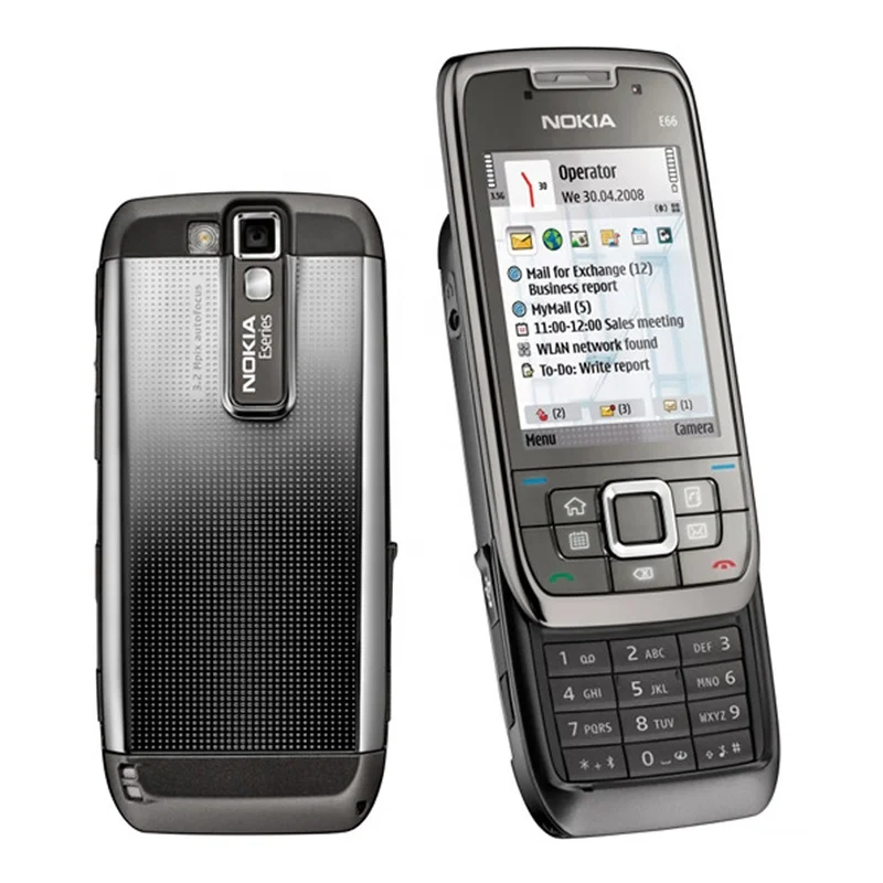 

For Nokia E66 3G Mobile Phones WIFI GPS FM radio Russian Keyboard Slider Unlocked Cell Phone