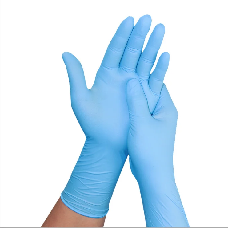 

Nitrile Blue Sail Nitrile Powder Free Vinyl Examination Gloves, Blue , white