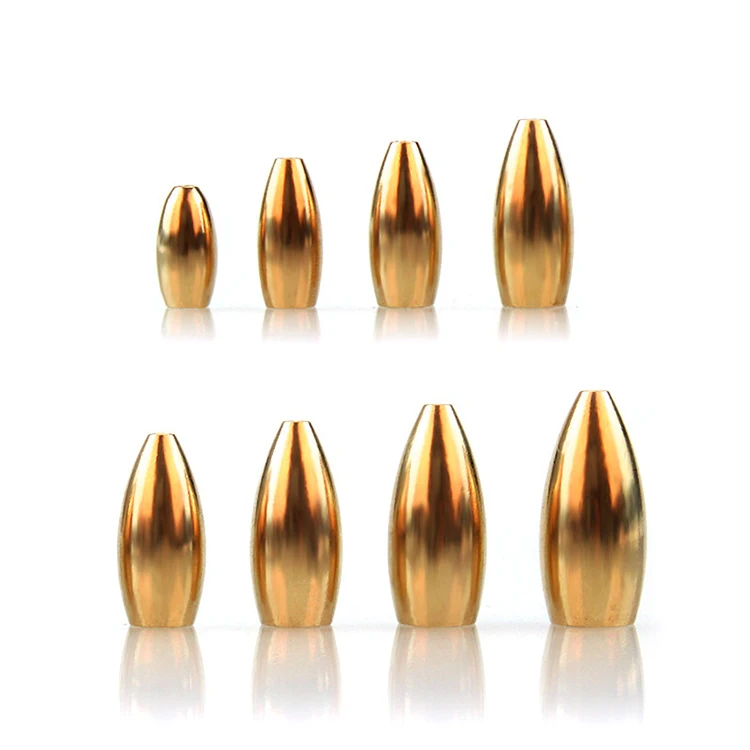 

WEIHE 3.5g-21g cone-shape lead bullet weight fishing copper sinker