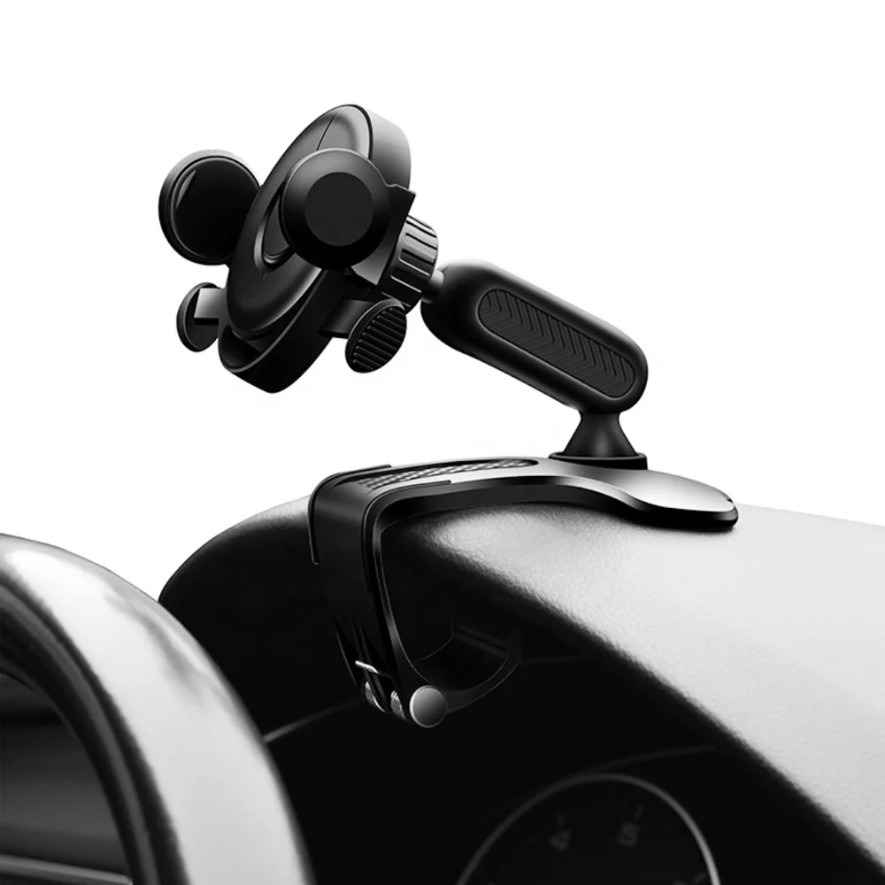 

2021 NEW universal HUD 360 dashboard car console phone holder mount for smartphone cellphone, Black