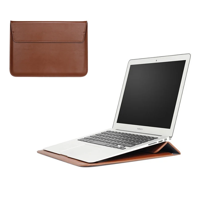

13 inch PU Leather Case laptop Sleeve bag with Stand Bag with Stand for Notebook Sleeve, Customized