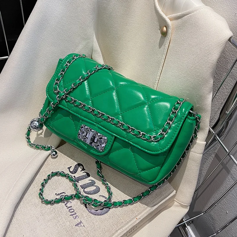 

2022 Summer Fashion PU Handbag Drop Shipping Small Jelly Chain Shoulder Girl Bags Tote Leather Bag for Women