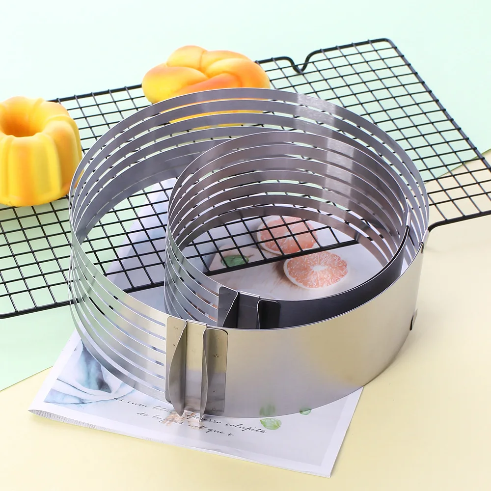 Adjustable Layer Cake Slicer 9"12" And 6"8" Stainless Steel Multi