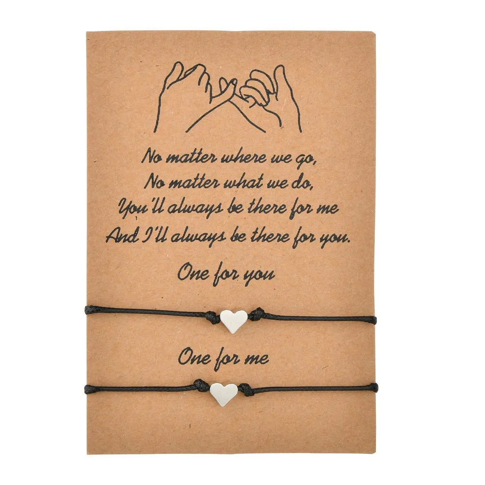 

Minimalist Black Leather Cord Braided Heart Bracelet 14K Gold Plated Love Heart Bracelet, Rose gold color