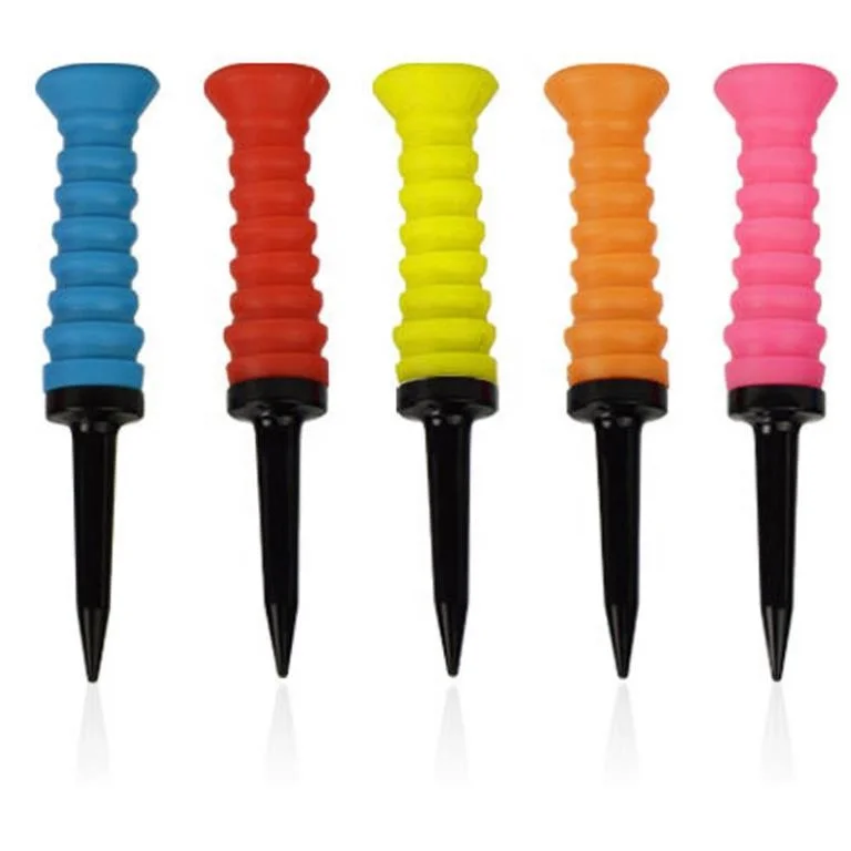 

Durable Colorful  Rubber Elastic Low Resistance Golf Tee, Yellow,red,blue,orange,rose red