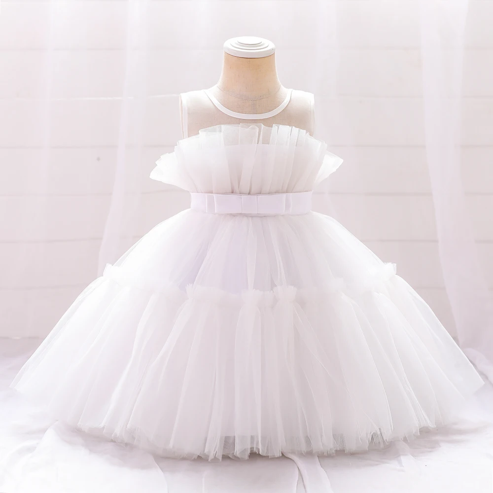 

MQATZ 2023 Flower Girl Dress High Quality baby Girls Elegant Summer wear 3 years kids white frock L2099XZ