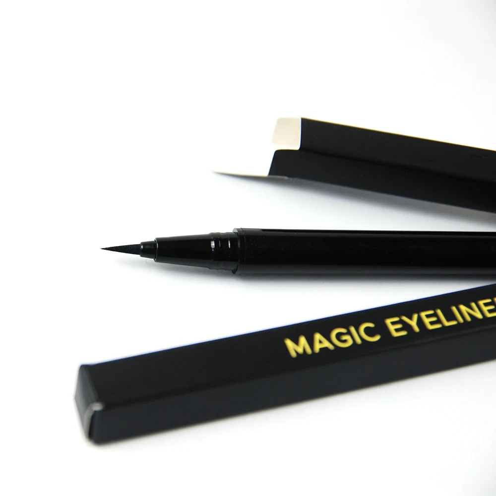 

False eyelash with private label box for magnetic eyeliner eyelash, Natural black