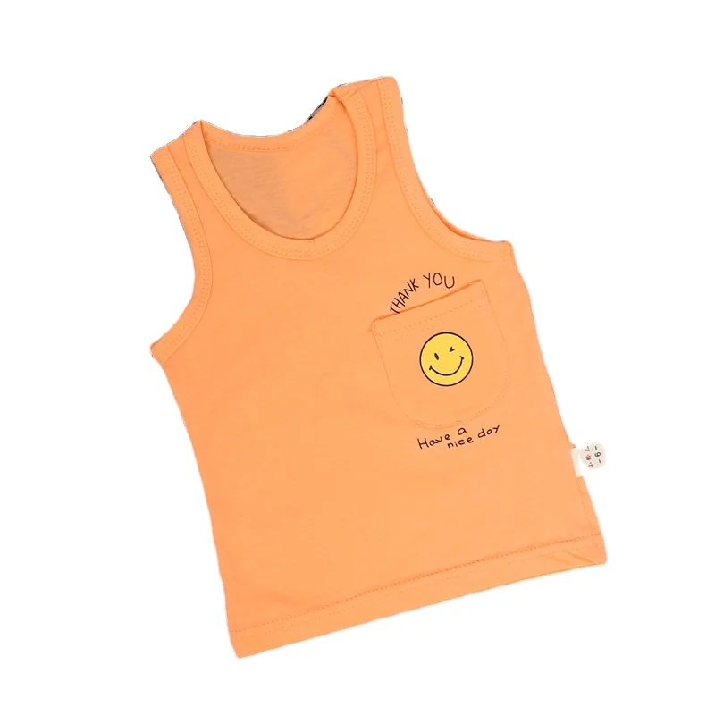 

2020 Korean mercerized cotton children's Vest summer thin baby cotton top support one for issue