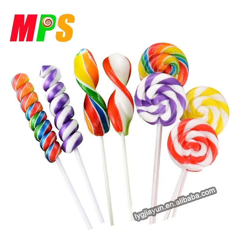 

Handmade Colorful Hard Rolling Twist Stick Fruity Lollipop Wave Swirl Sweet Christmas Multicolor Lollipop