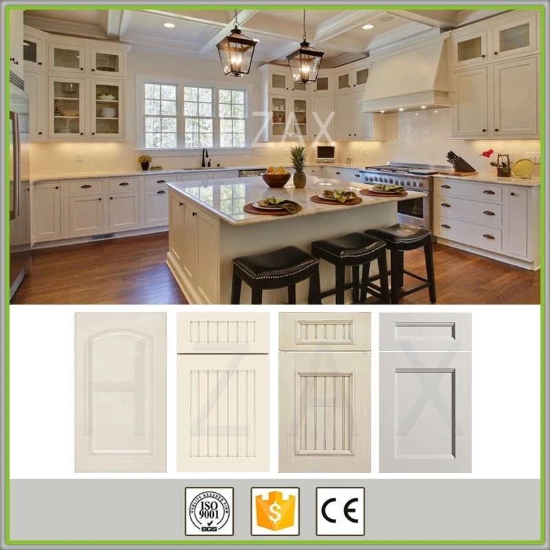 China High Quality Custom French New Style White Painted Shaker Solid Wood Kitchen Cabinets