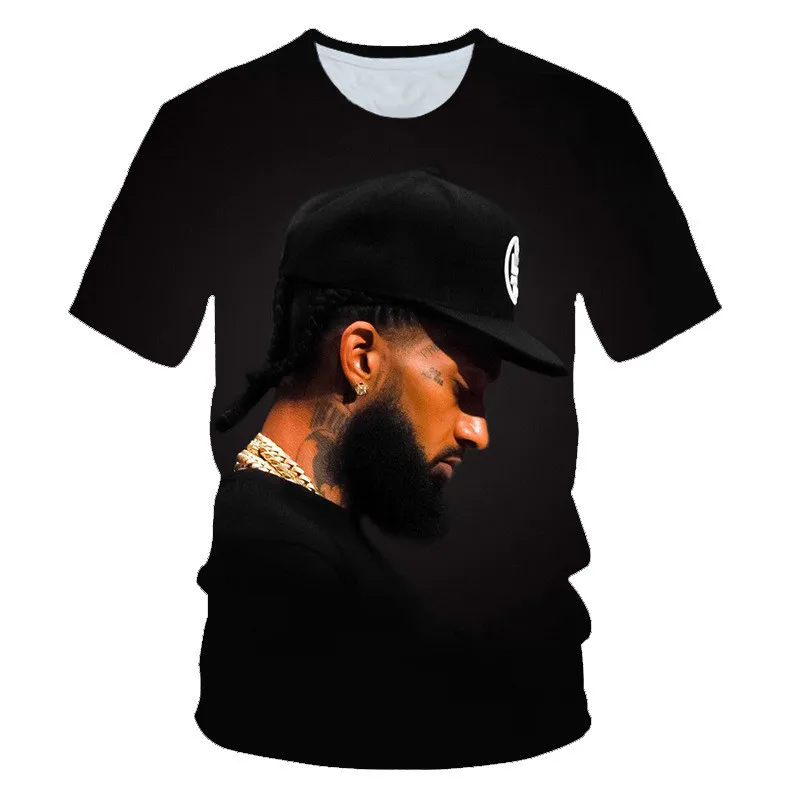 

Hip-hop Star Print T Shirt Rap Singer Cool People Tshirt Short Sleeve T-Shirts