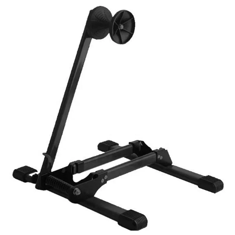 

Flexible Plug-in Folding Single Arm Design Display Rack Alloy Practical Bicycle Parking Rack, Black grey