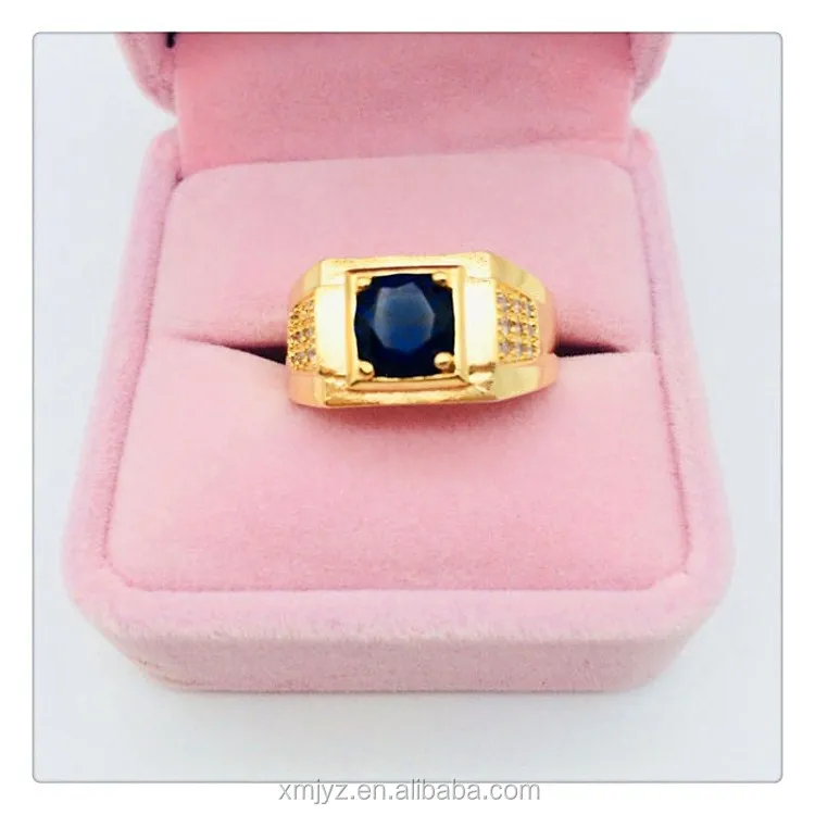 

Brass Gold Plated Micro Inlaid Zircon Ring Exquisite Craftsmanship Alloy Gold Diamond Ring Men's Jewelry