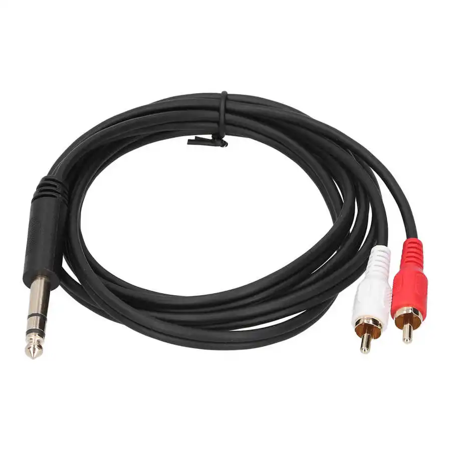 

2RCA Cable Audio Cable 6.35mm Male to Dual for RCA Male Audio Cable 1.5m Audio Adapter Converter Splitter Cable Audio Adapter