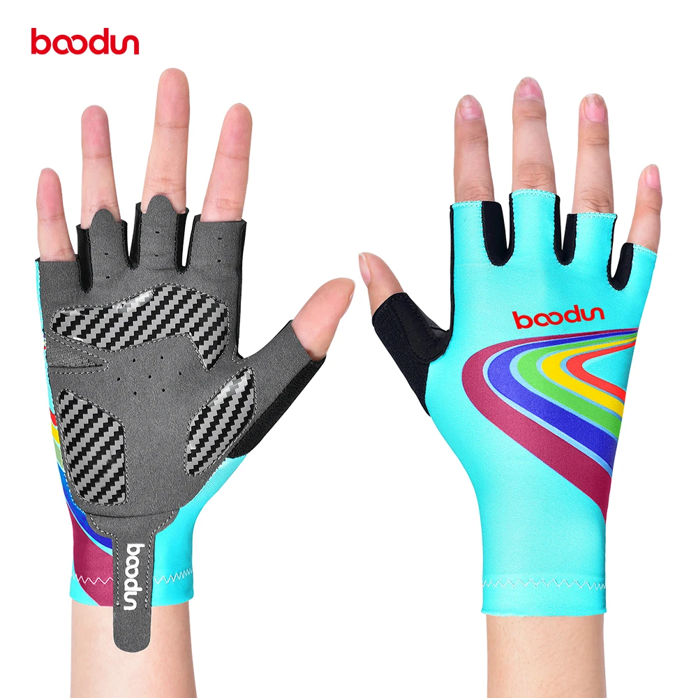 

Kids Cute Cartoon Children Bike Gloves Half Finger Cycling Gloves For Unisex, Black,pink,blue