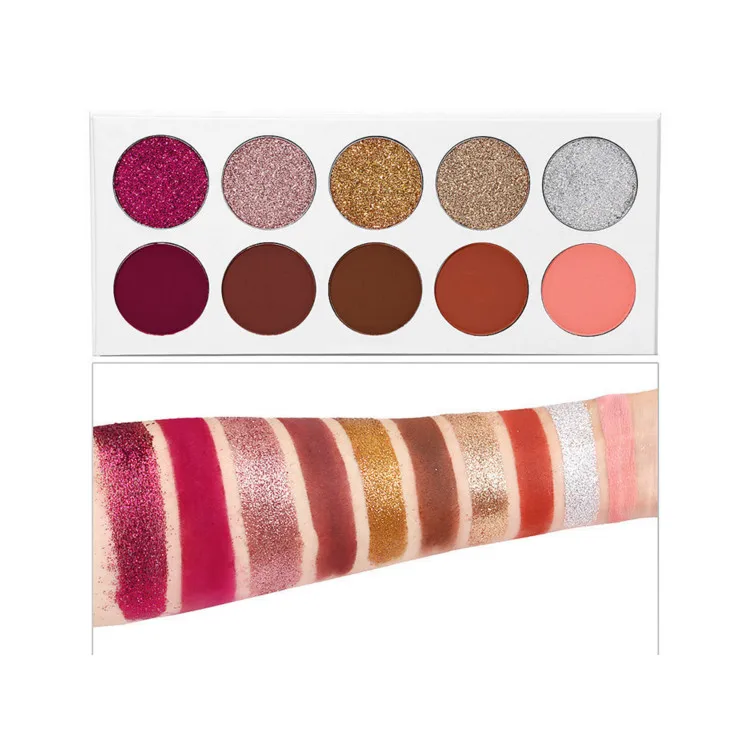 

high pigment 10 color eyeshadow palette private label, 10color