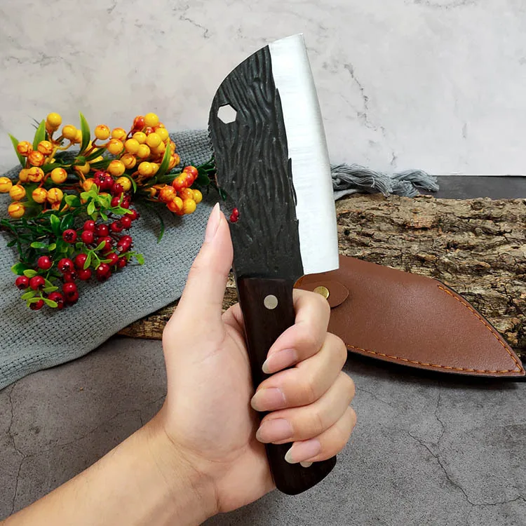 

hussk messer cuchillos chinos commercial german steel tang cleaver cutting bones duty bone heavy butcher kinfe