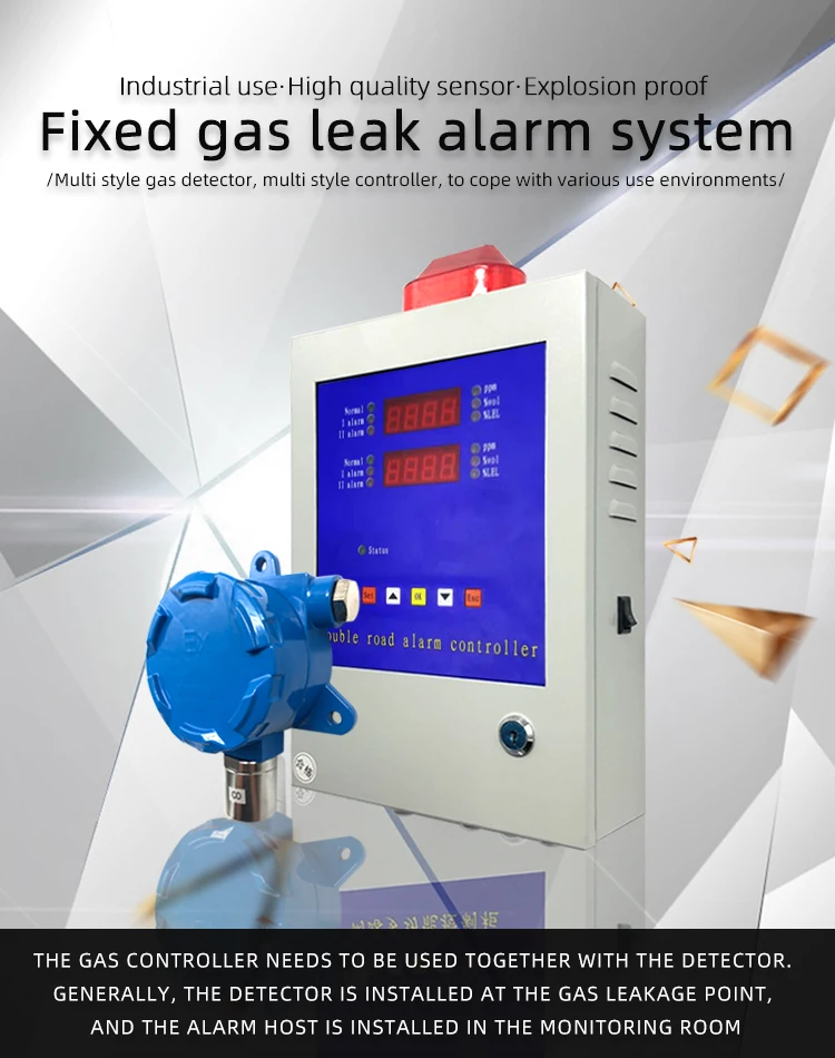 Fixed Gas Alarm Control Panel 4-20ma Combustible Gas Detector Cabinet ...