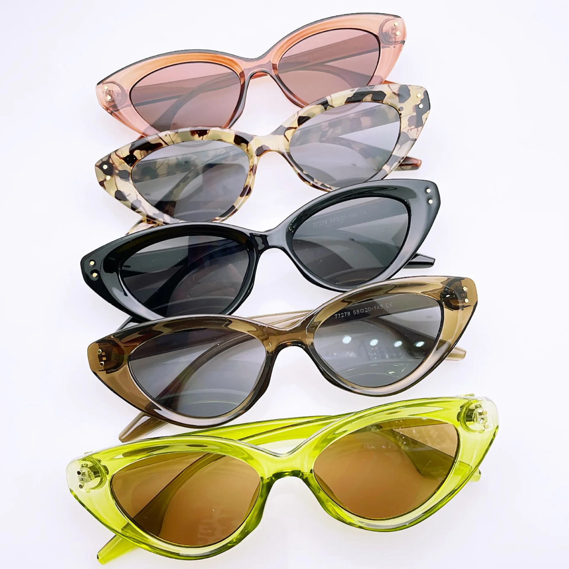 

Lunettes De Soleil Cat Eye Retro Sunglasses Anti UV Shades Brand Designer Y2K Frame Sun Glasses