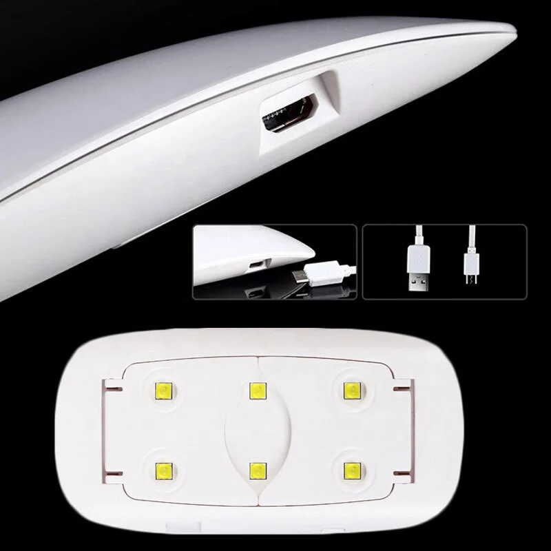 

6W LED UV Lamp Flashlight Portable USB Cable for Mini Nail Gel Polish nail art tool equipment Manicure