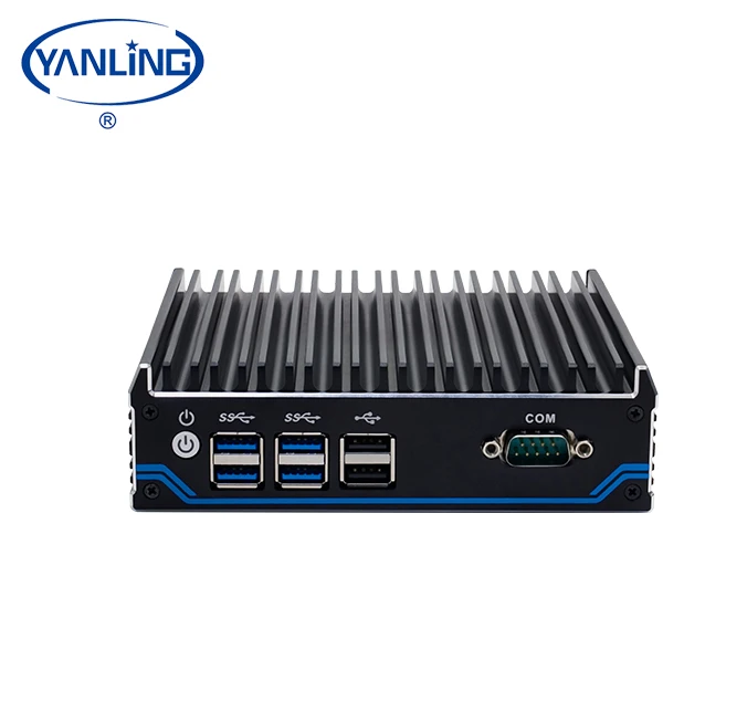 

Barebone system Mini computer core j4125 fanless pc with 6*USB 1*COM 2*1000M Lan 3 display ports 1*SIM RS232