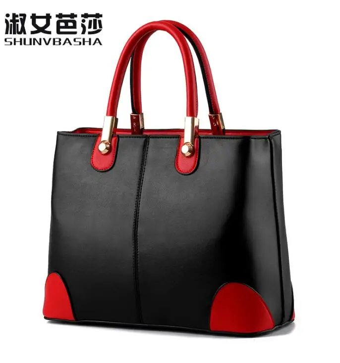

Factory Wholesale custom PU leather women tote shoulder bag ladies laptop bag women handbag, Customizable