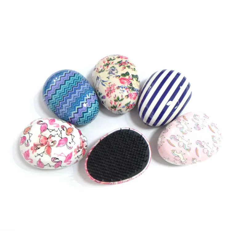 Transparent Lavender Colored Hair Combs Brush Detangler Egg Small Hair