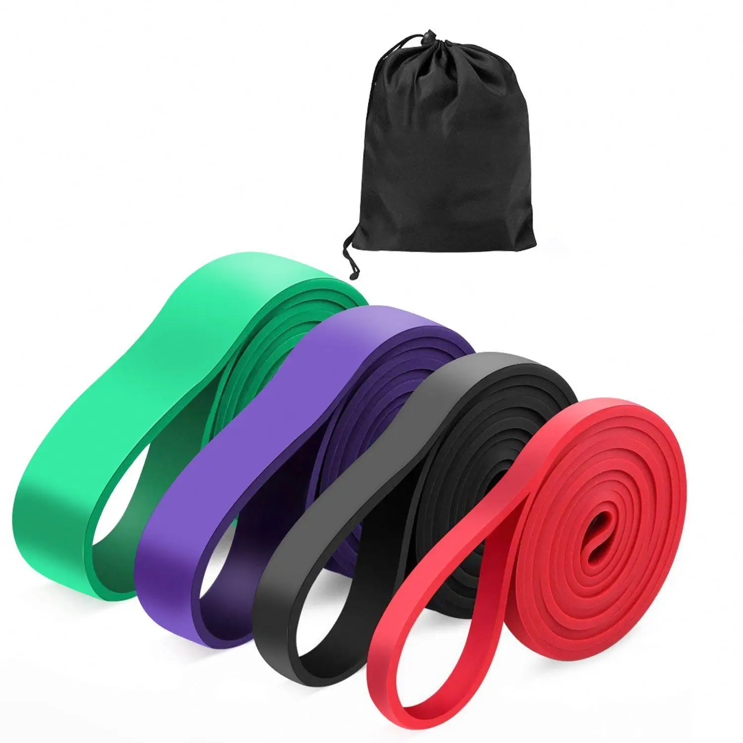 

Custom Logo Workout Yoga Glute Booty Band Workout Pull Up Assist Elastic Fabric Long Resistance Bands, 6 colors or customized