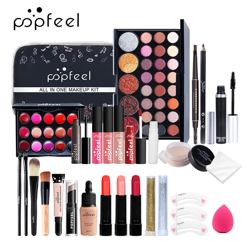 

Makeup Set with Eyeshadow palette Lipstick Concealer Cosmetics Kit for Women Girls, Multi colors