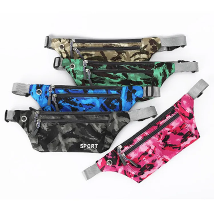 

Customizable camouflage women men outdoor sport running light belt pouch waist bag, Blue/rose/green/yellow/black