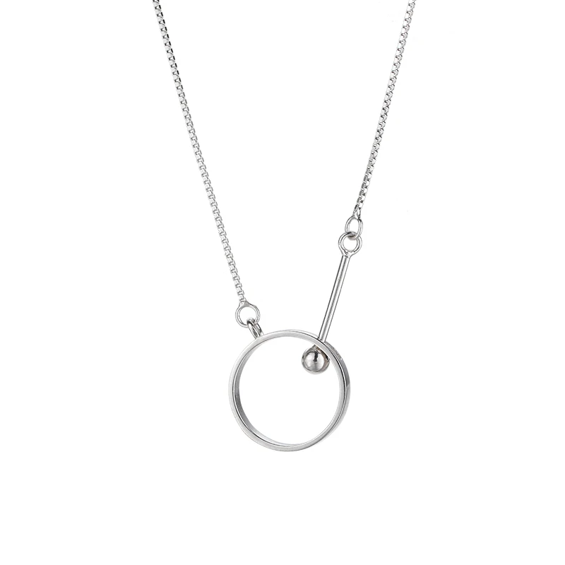 

Customised fashion jewelry 925 sterling silver circle necklace set gold plated