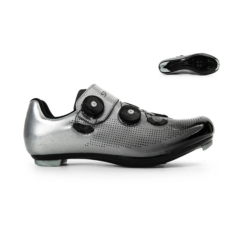 

Bicycle Cycle Cleats Spd Brake Men Racing Road Bike Cycling Shoes For men women, Black,red,silver