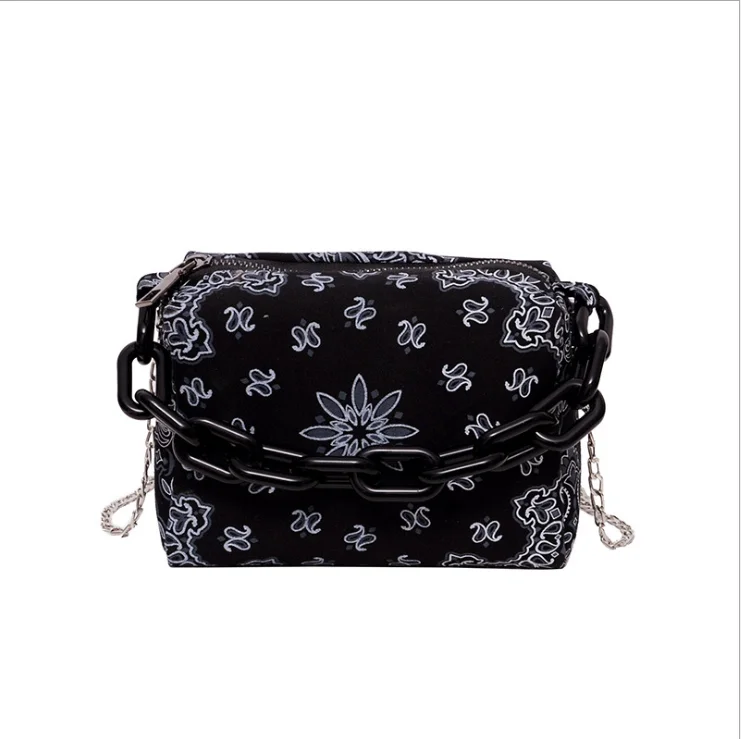 

2020 new fashion ins print crossbody messenger handbag women canvas purse, Picture