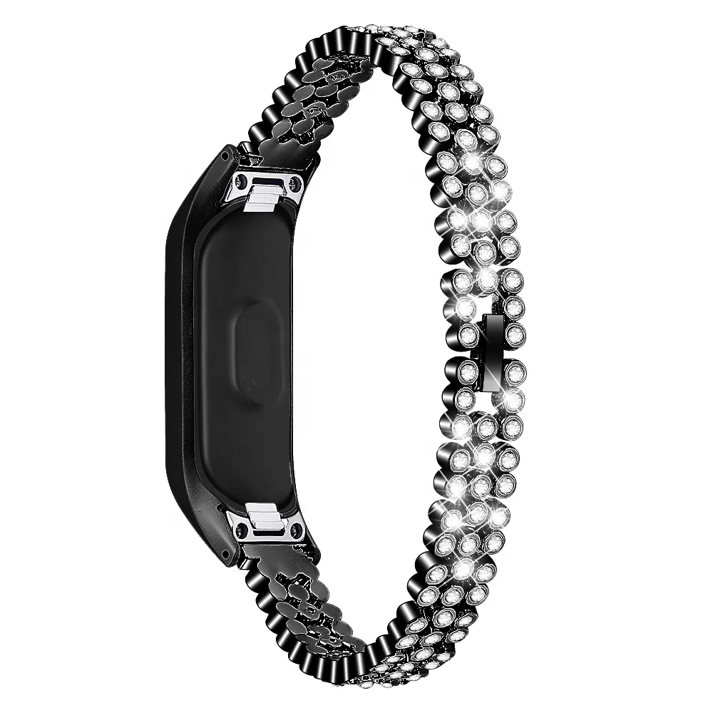

New Style Diadmonds Watch Strap For Samsung Galaxy Fit e R735 Zinc Alloy Diamonds Steel Watch Band