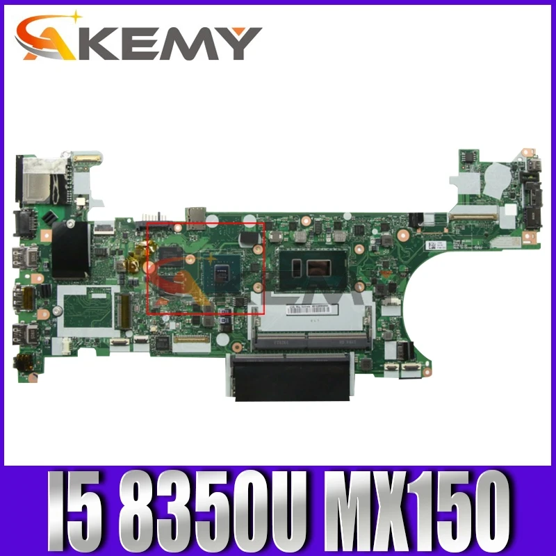 

Akemy ET480 NM-B501 For Thinkpad T480 Notebook Motherboard CPU I5 8350U GPU MX150 2GB 100% Test Work FRU 01YR346 01YR338
