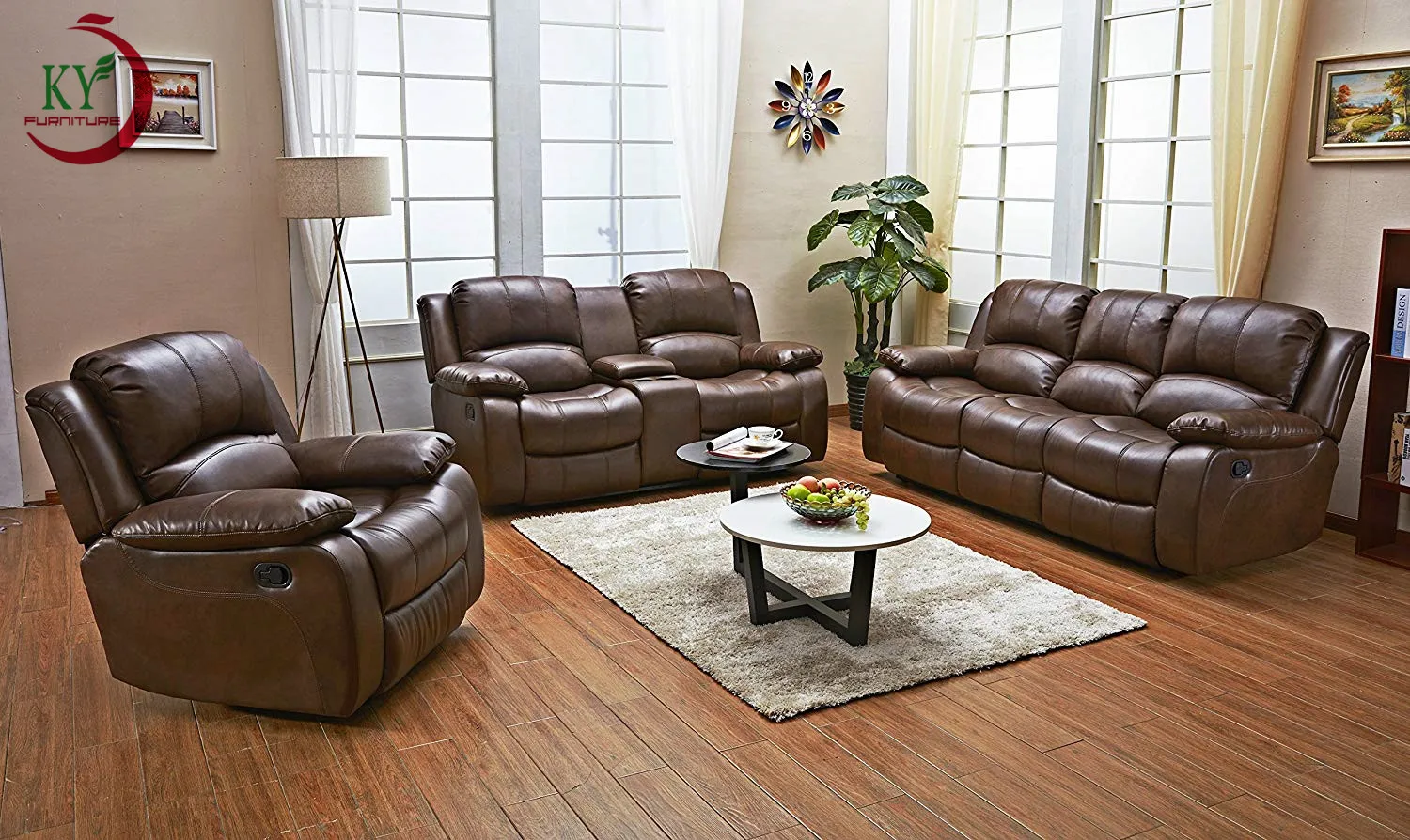 Jky Furniture 3 Piece Seater Home Furniture Recliner Motion Sofa Sets