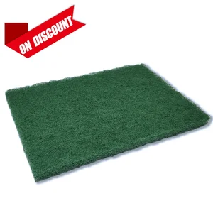 Image of cleaning products green nylon abrasive dish scouring pad
