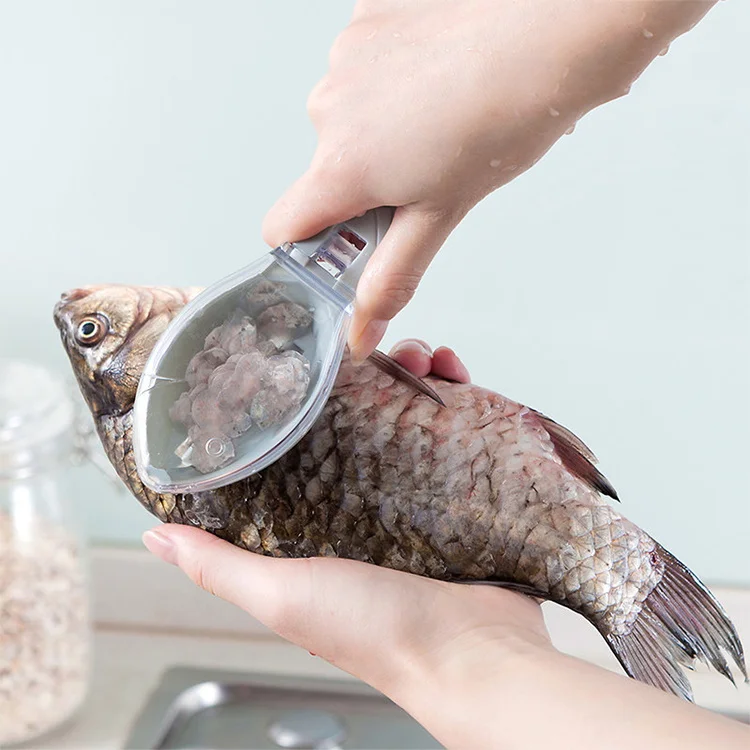 

2020 Household Fish Skin Scale Remover Scraper Cleaner Knife Peeler With Cover