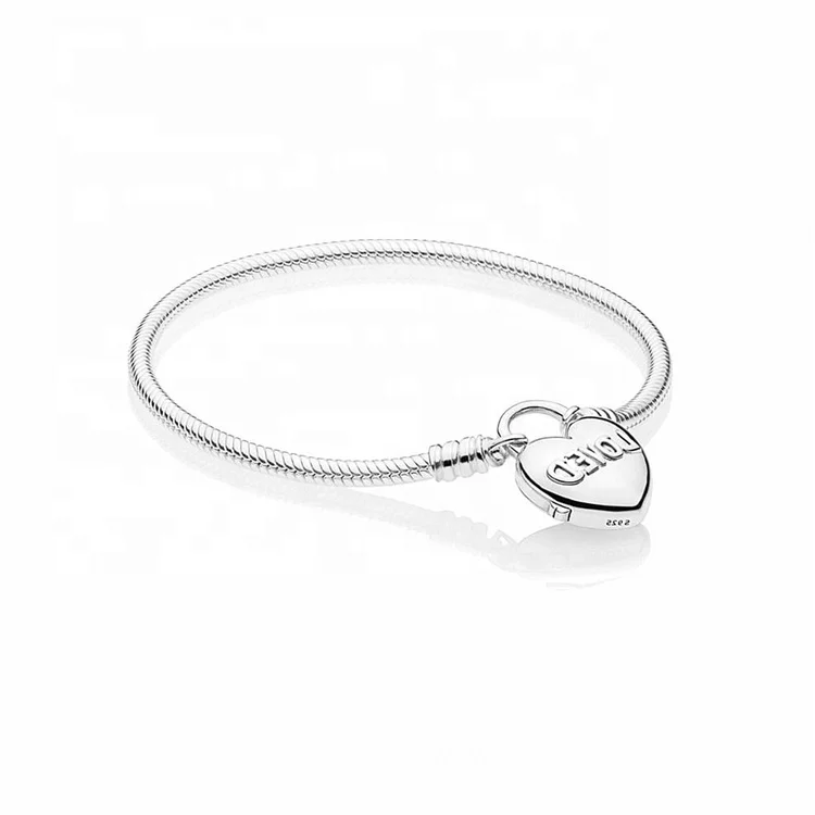 

Quality assurance pandors love hearts charm bracelets with 925 silver