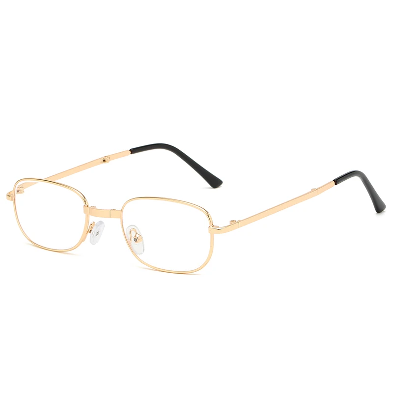 

[RTS] Hot sell foldable reading glasses comfortable portable glasses gold frame metal reading glasses, Customize color